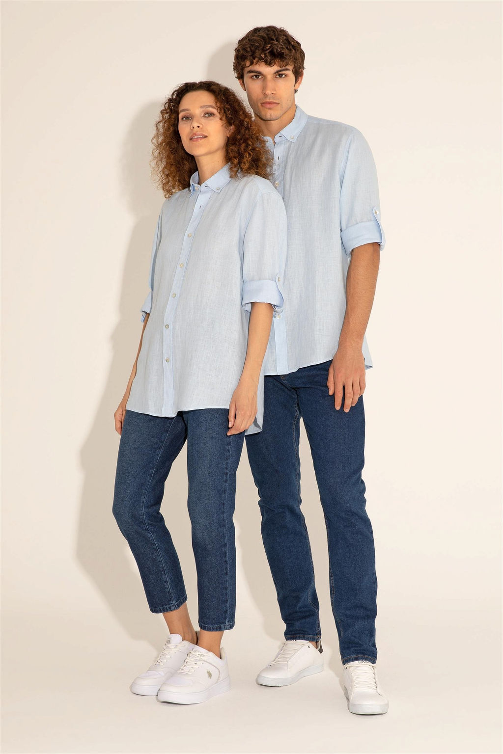 Мужская голубая рубашка с длинным рукавом - U.s. polo assn фото 9