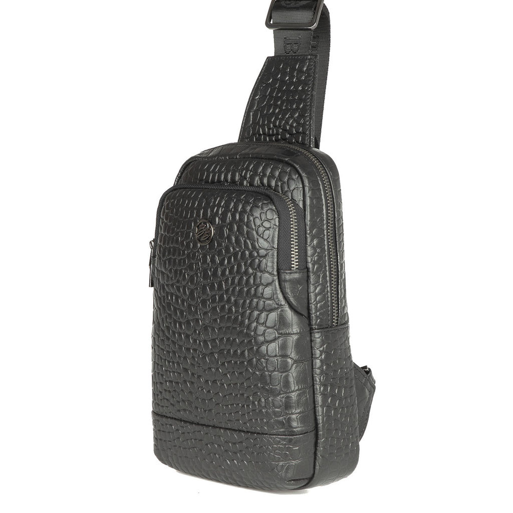 Мужская кожаная сумка-слинг - Barcelo biagi фото 2