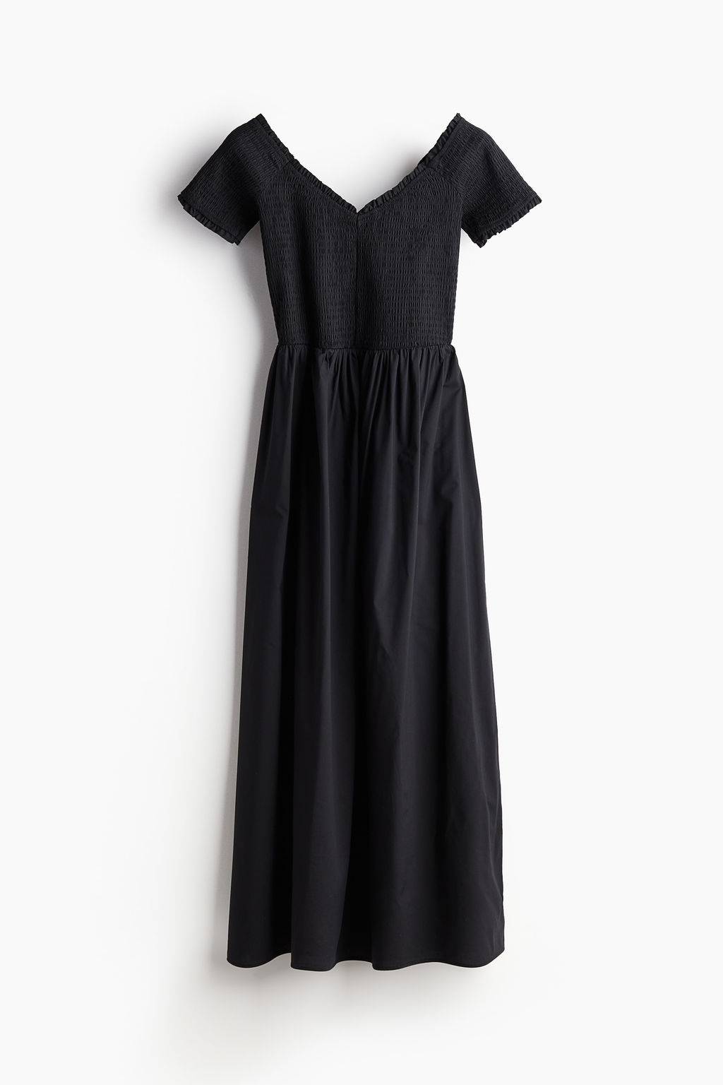 Vestido off-the-shoulder con cuerpo nido de abeja - H&m фото 9