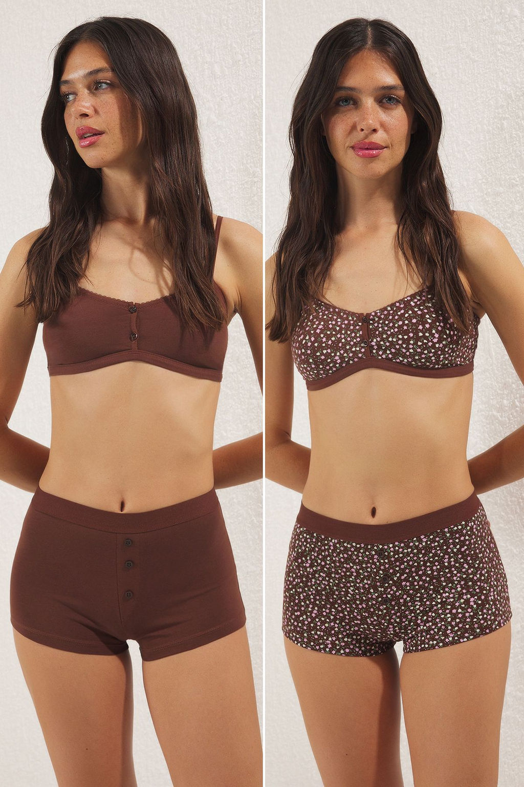 TRENDYOLMILLA Cok Renkli 2li Paket Pamuklu Cicekli Dugme Detayl? Boxer Orme Kulot THMSS25KU00027 фото 7