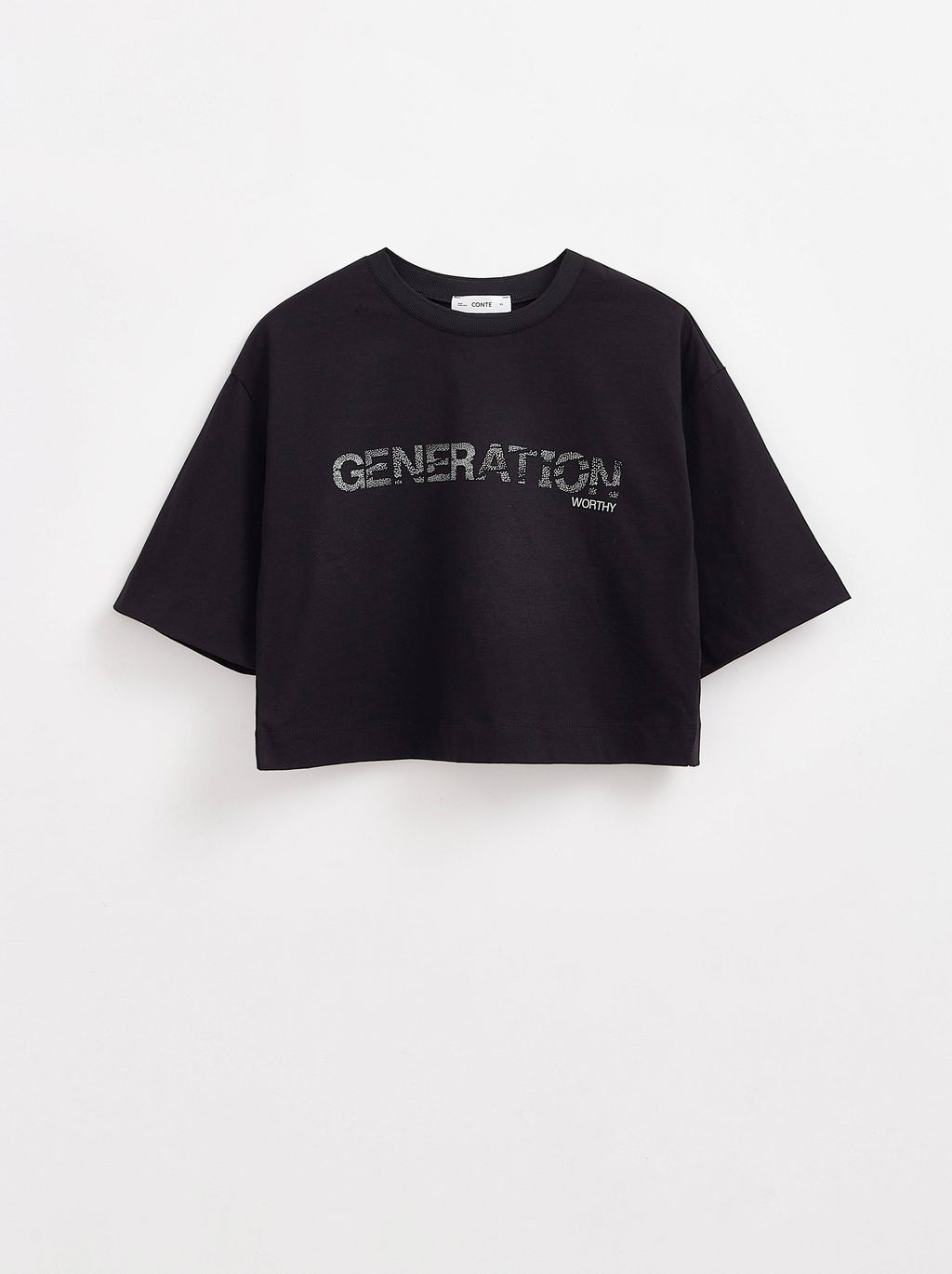 CONTE LD 2715 Укороченная футболка из хлопка с рисунком black-generation - Conte elegant фото 6