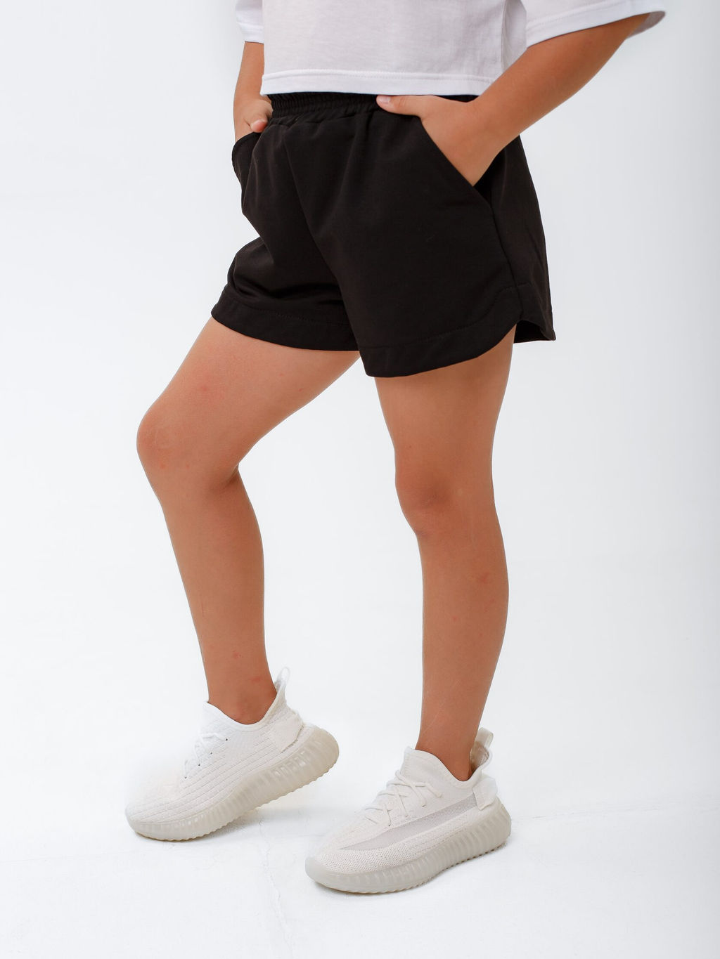 Шорты Марина без шнура, цвет Черный, состав 74% х/б, 20% пэ, 6%л - 5+ фото 2