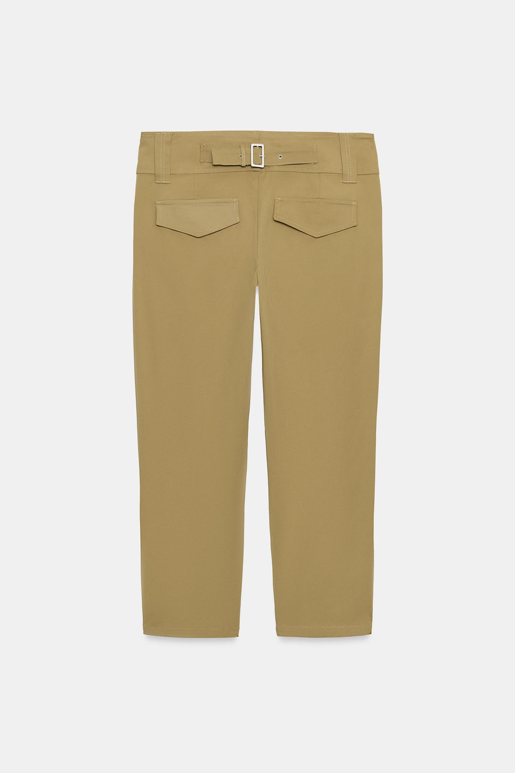 PANTAL?N CAPRI HEBILLA / kaki-med - Zara фото 5