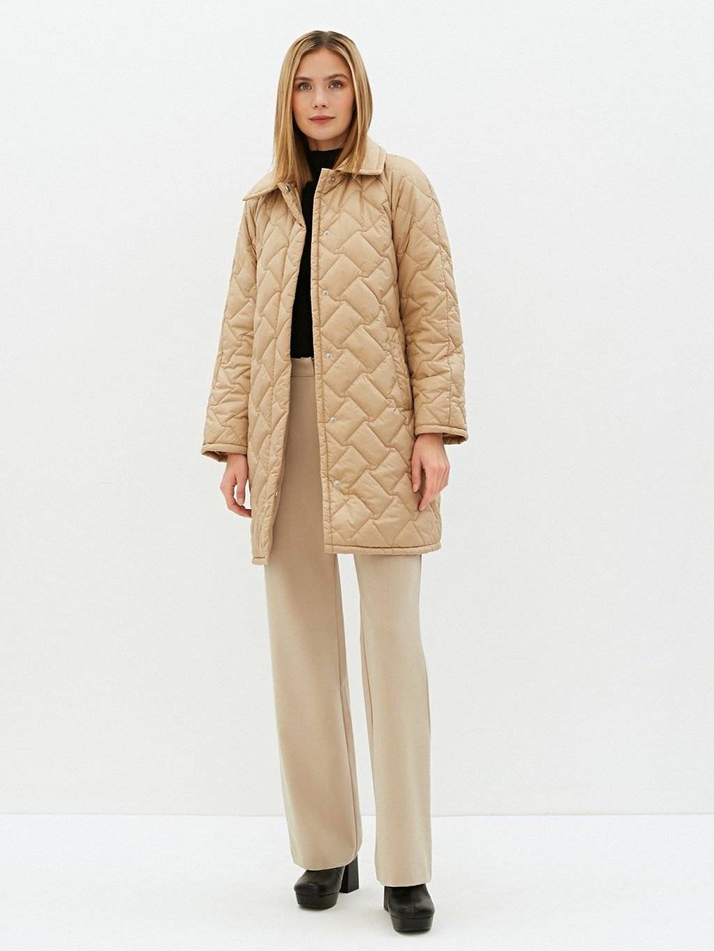 Conso/SM 220114 - sand Утепленное Пальто  фото 5