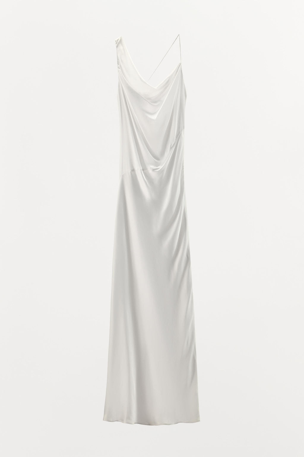 VESTIDO SATINADO ESCOTE ESPALDA / Crudo claro - Zara фото 6