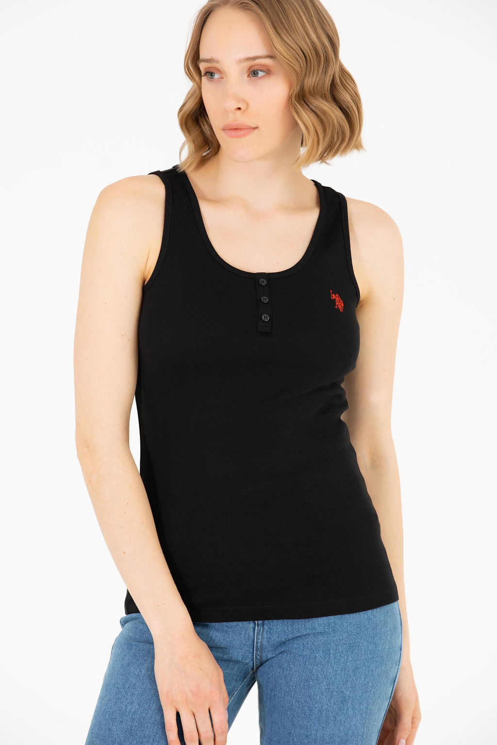 Женская черная футболка Basic - U.s. polo assn фото 10