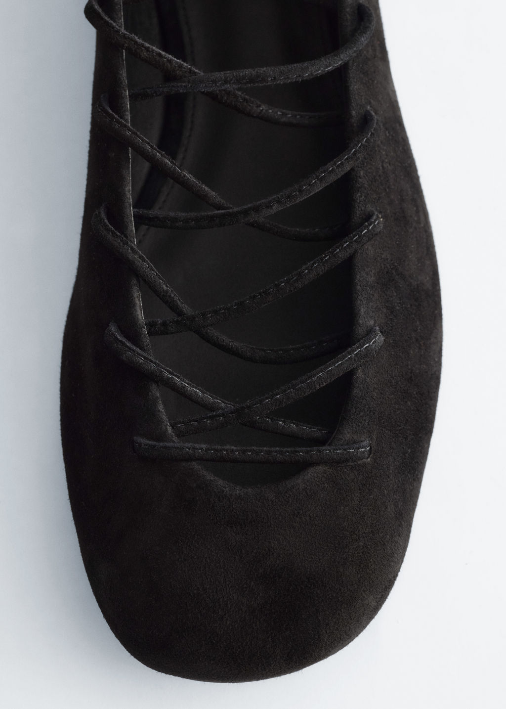 Bailarinas de piel con cordones - H&m фото 4