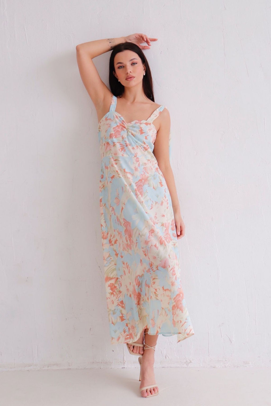 12354 Сарафан нежно-голубой с принтом - Martichelli фото 3