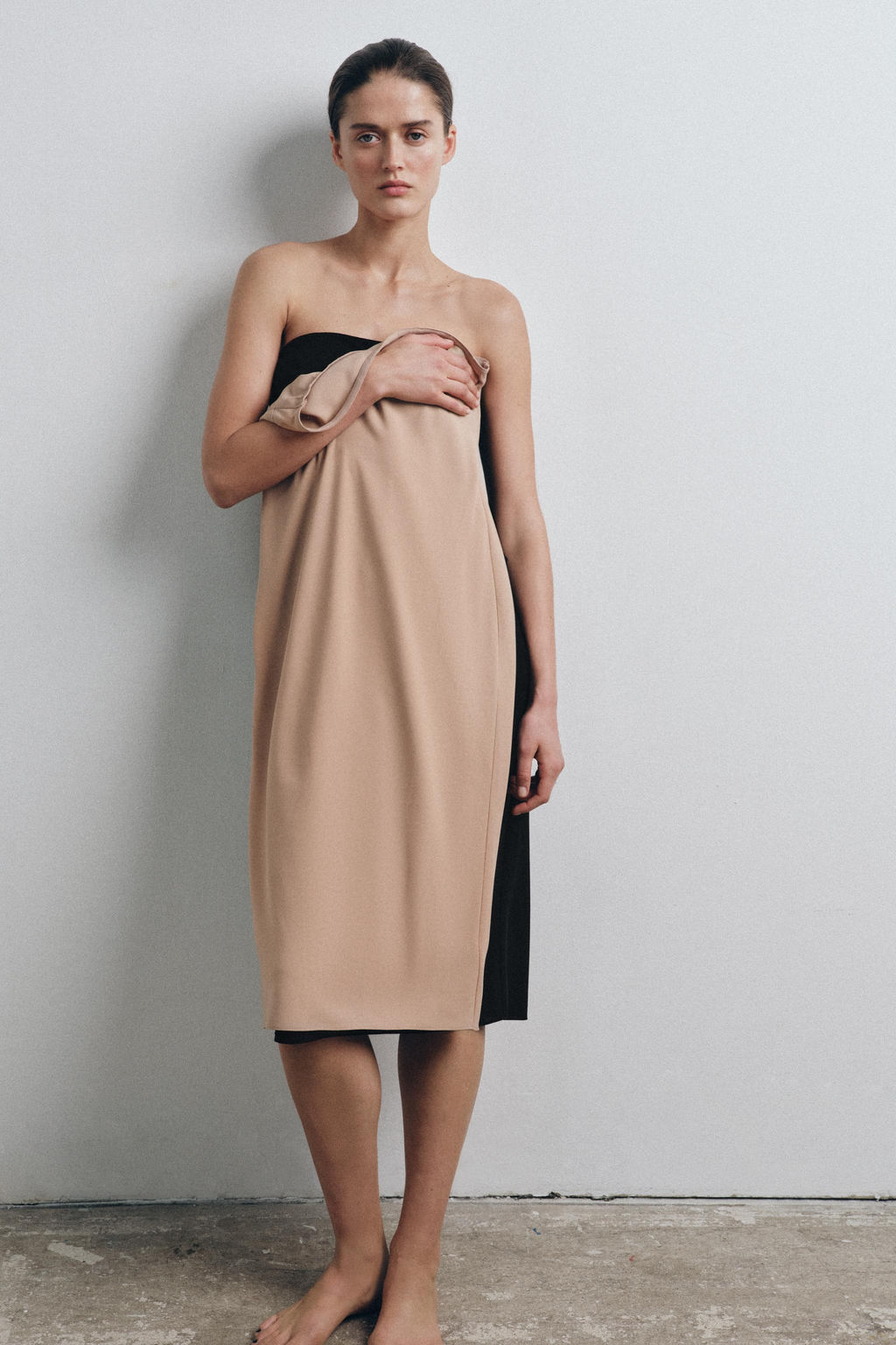 VESTIDO FORRO BANDEAU / Negro - Zara фото 4