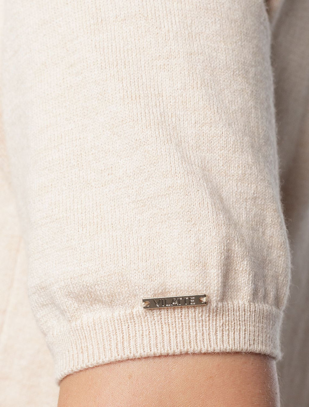 VILATTE / Джемпер тонкой вязки из хлопка с кашемиром  фото 2
