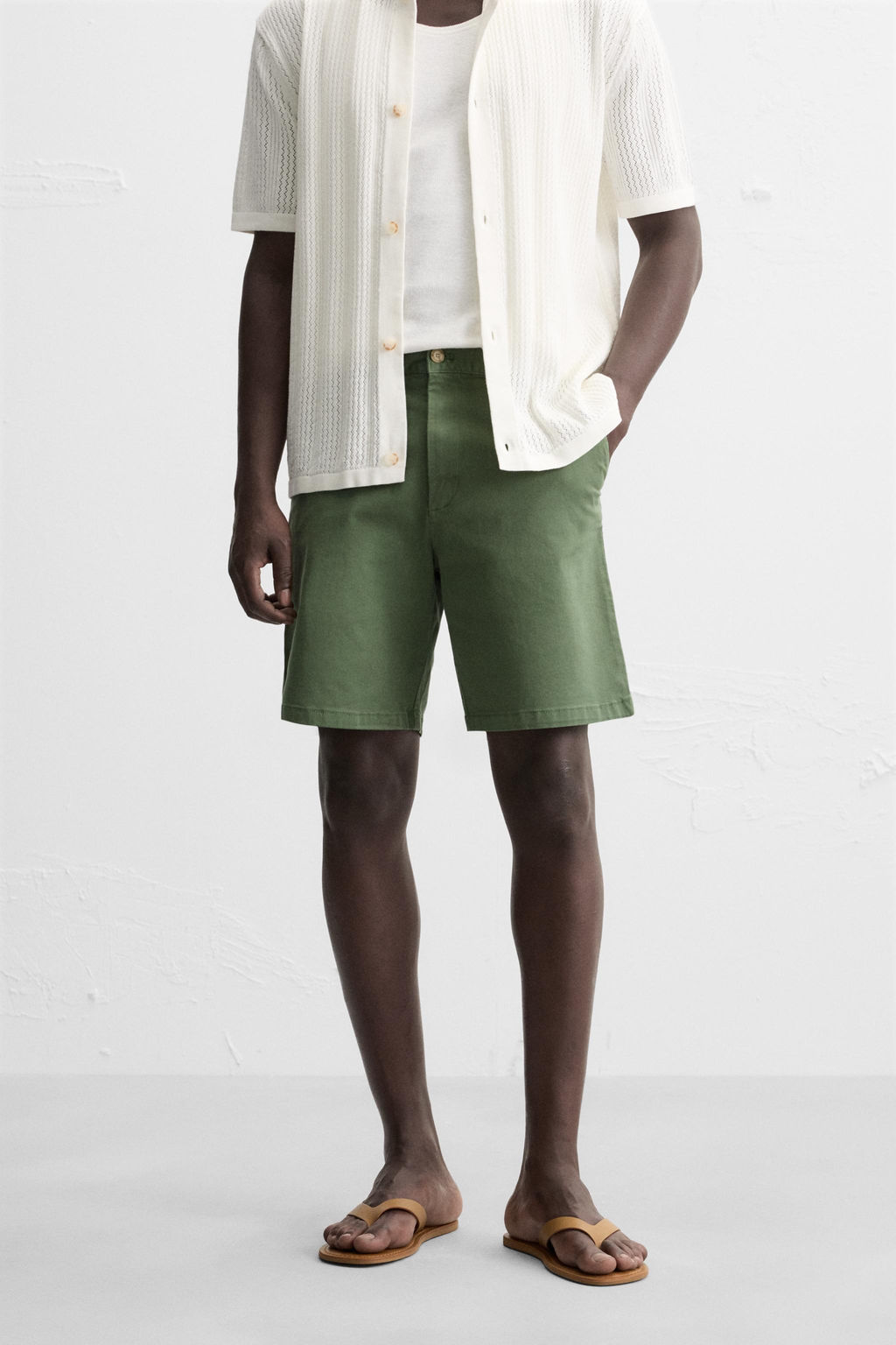 CHINO REGULAR FIT BERMUDA SHORTS - Zara фото 2