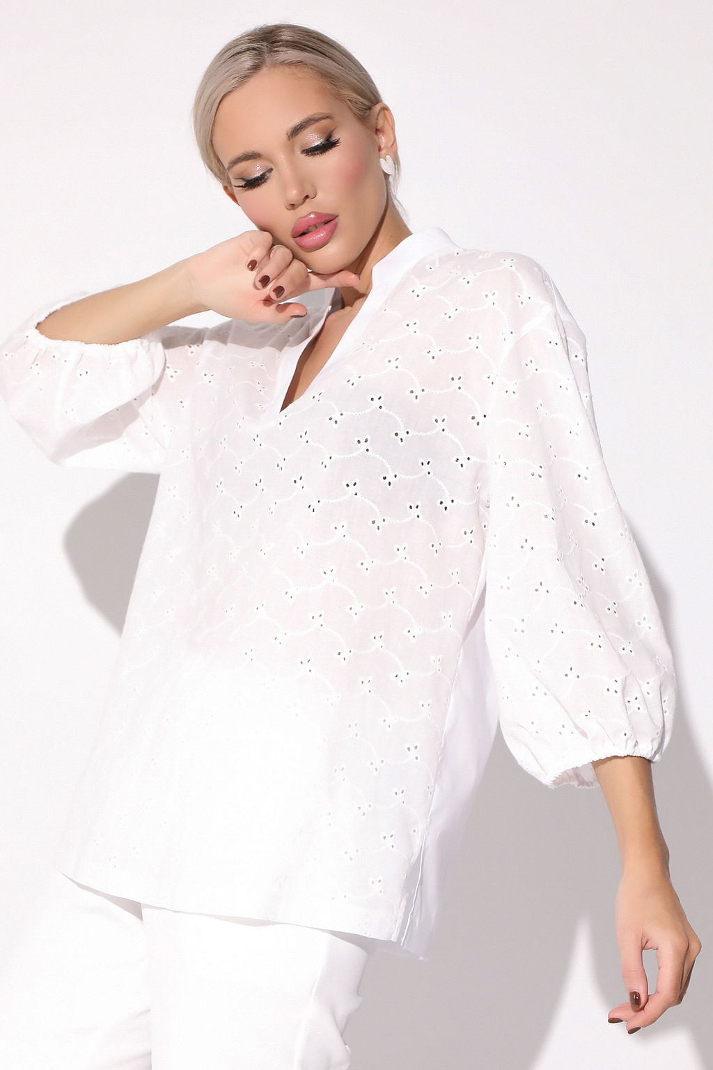 Блузон Магия красоты (белый) - Эльза фото 4