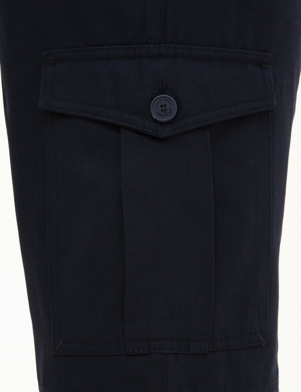 Lacivert Standart Fit Keten Kar___ml_ Bermuda _ort - Pierre cardin фото 5