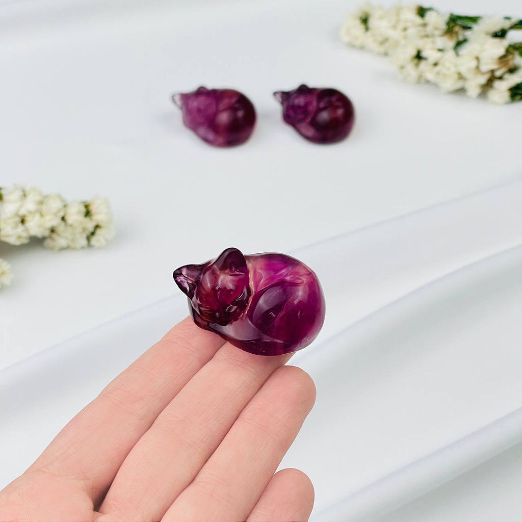 Фигурка Кошка из Флюорита - Радуга самоцветов фото 2