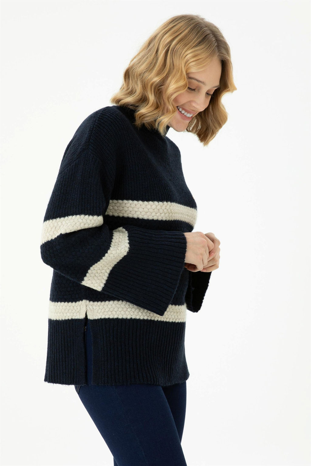 Женский темно-синий свитер - U.s. polo assn фото 3