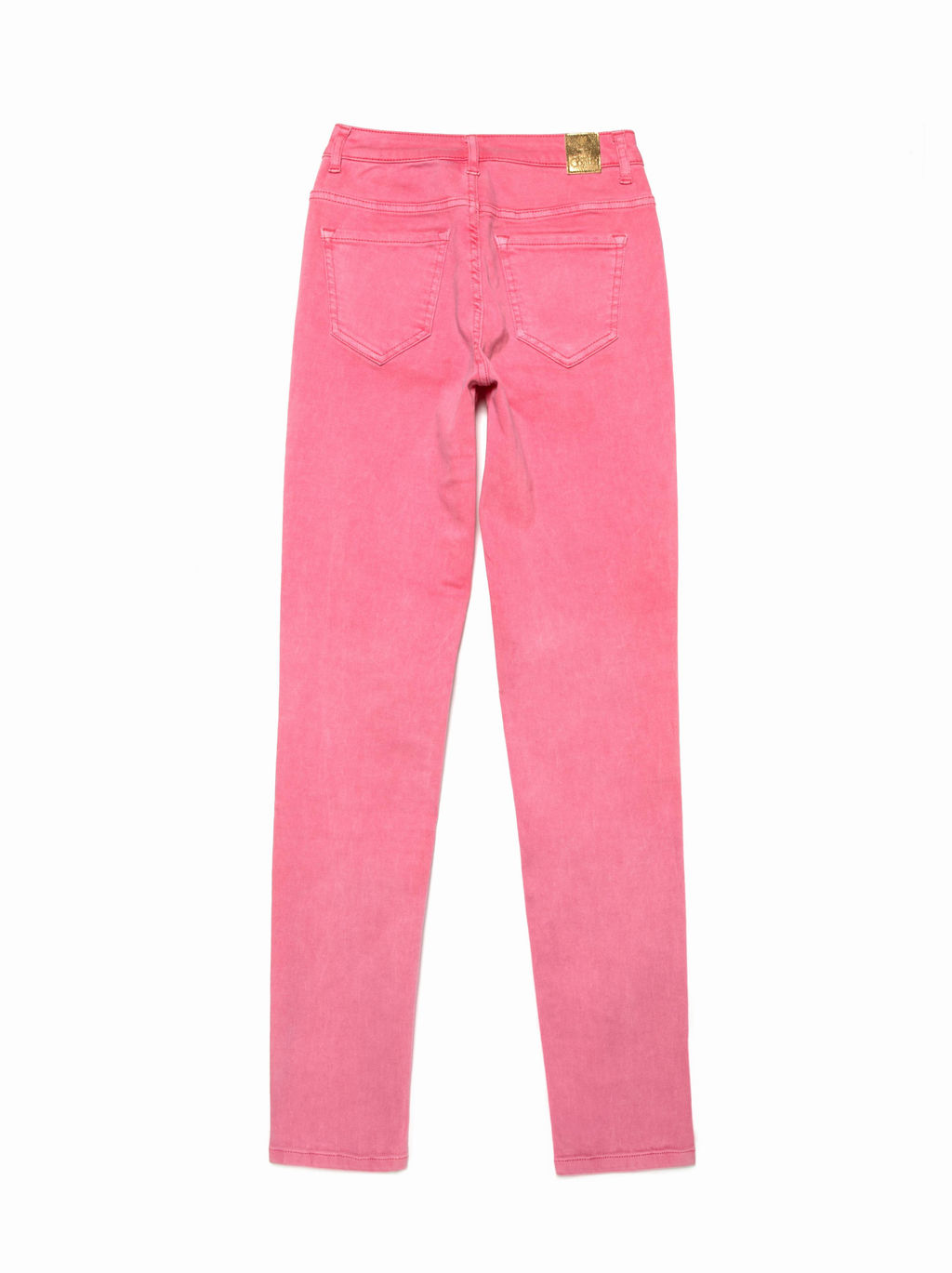 CONTE Цветные джинсы skinny с высокой посадкой и эффектом варки CON-236 Lycra® washed candy pink