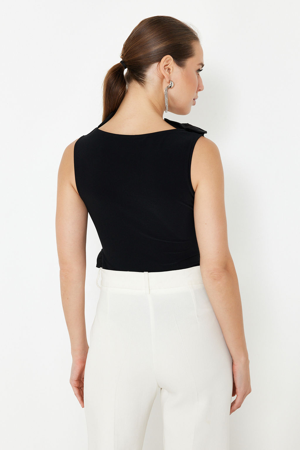 Siyah Yaka Detayl? Orme Poplin Body TPRSS24BD00019 - Trendyolmilla фото 6