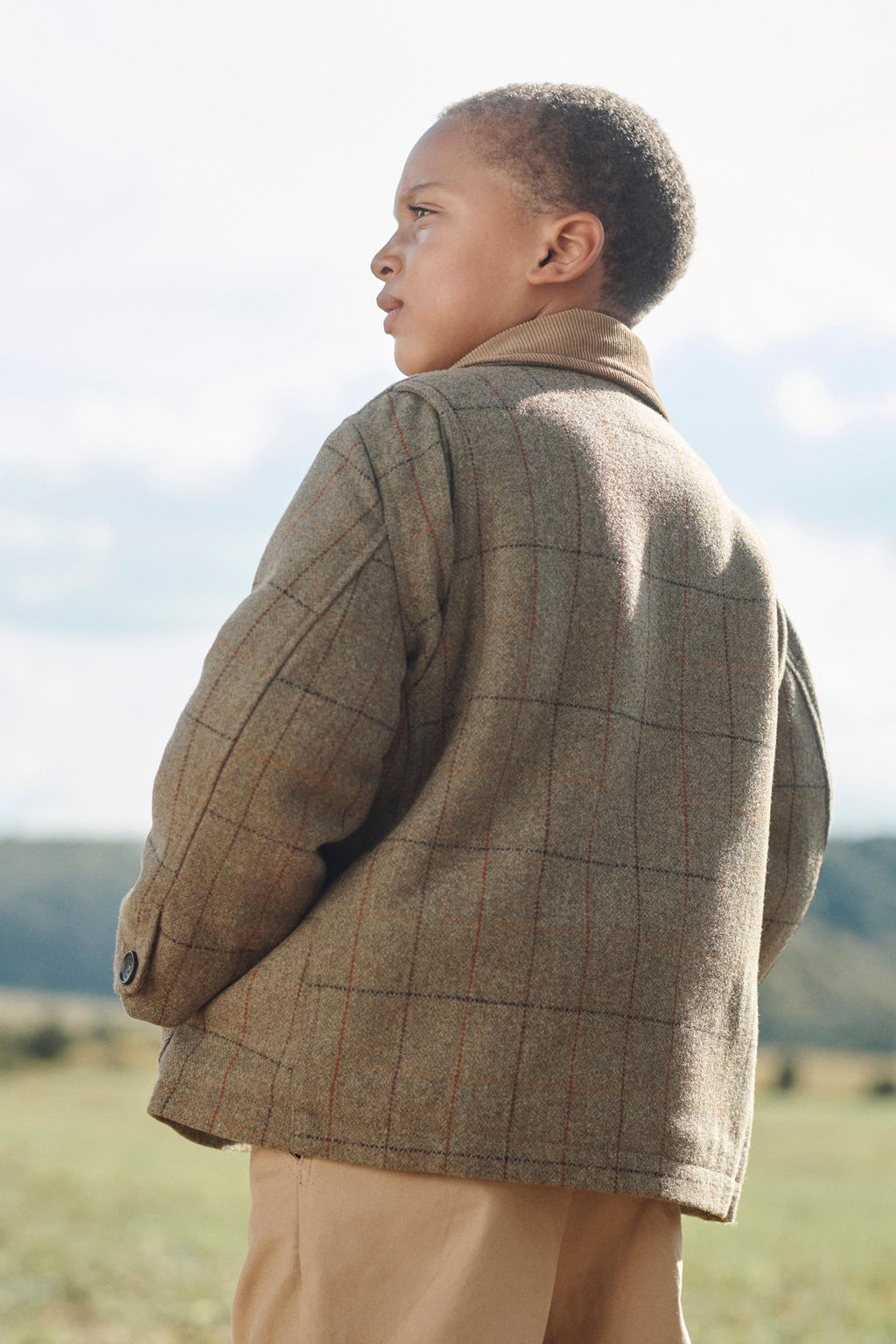 CHECK FAUX SHEARLING COAT WITH WOOL LIMITED EDITION - Zara фото 3