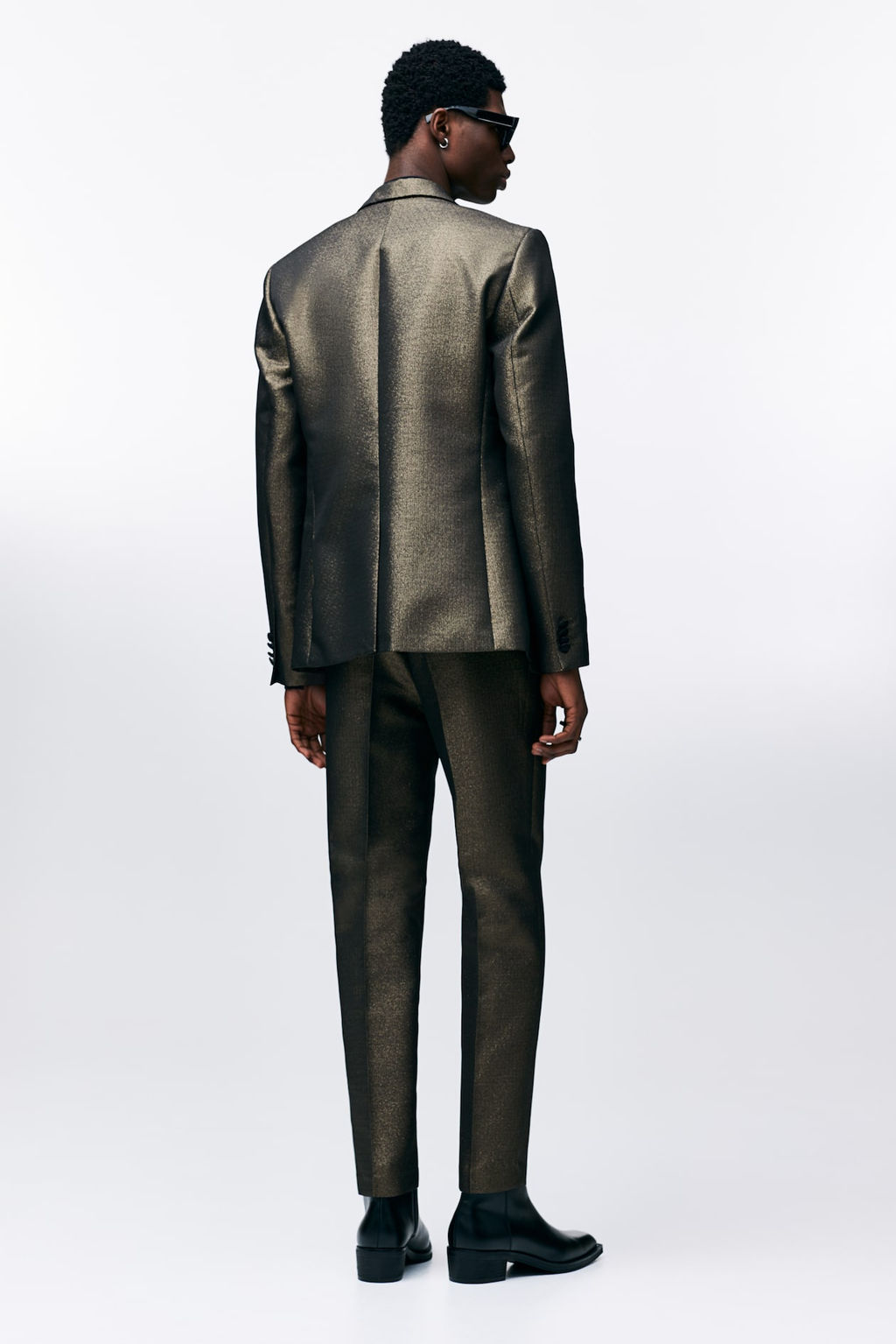 Pantalon de traje brillante Slim Fit - H&m фото 4