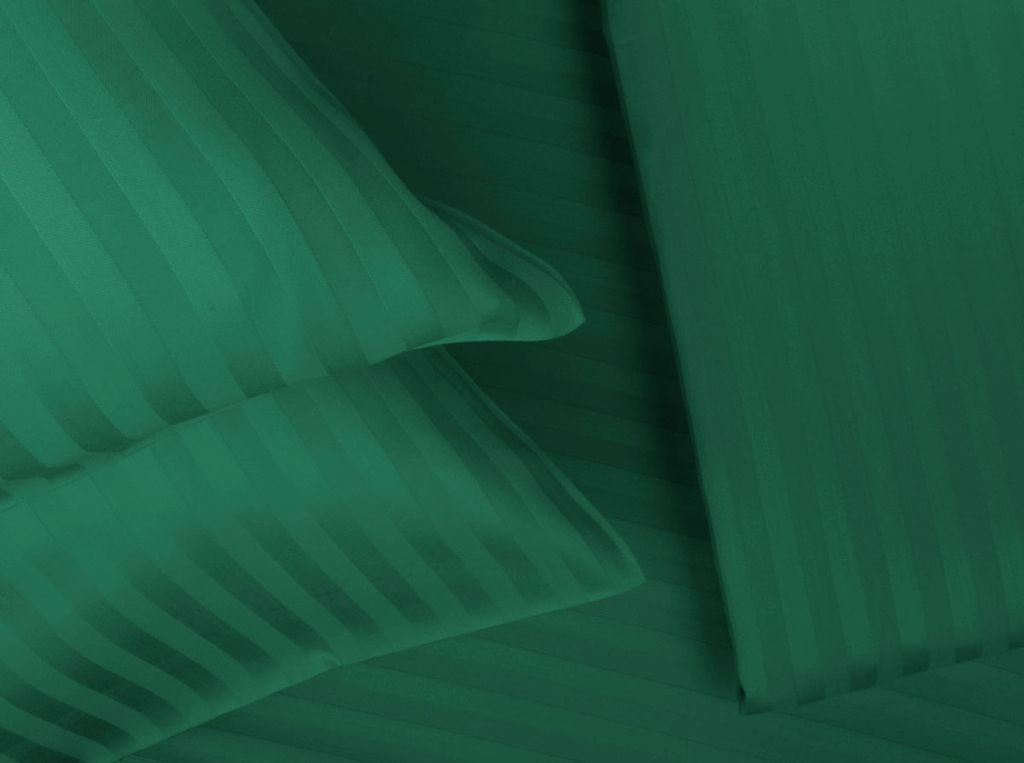 Комплект постельного белья 4254/1-БЧ дуэт сатин рис. 18-5616 цв. изумрудный 1*1