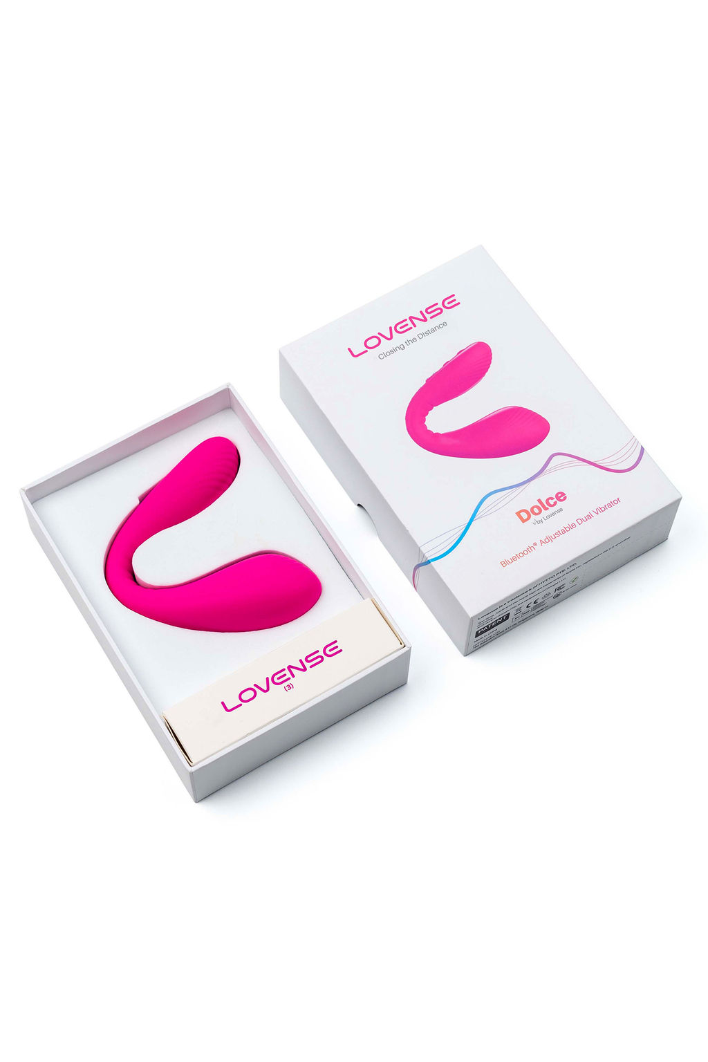 Многофункциональный стимулятор для пар LOVENSE Dolce (Quake), силикон, розовый, 20 см