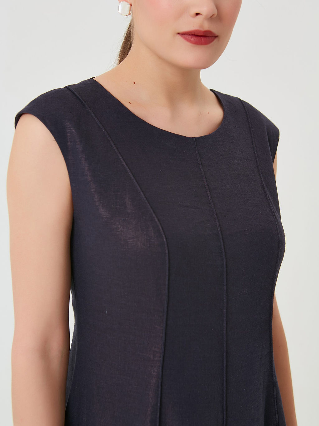 Платье изо льна с напылением - Stilla фото 5