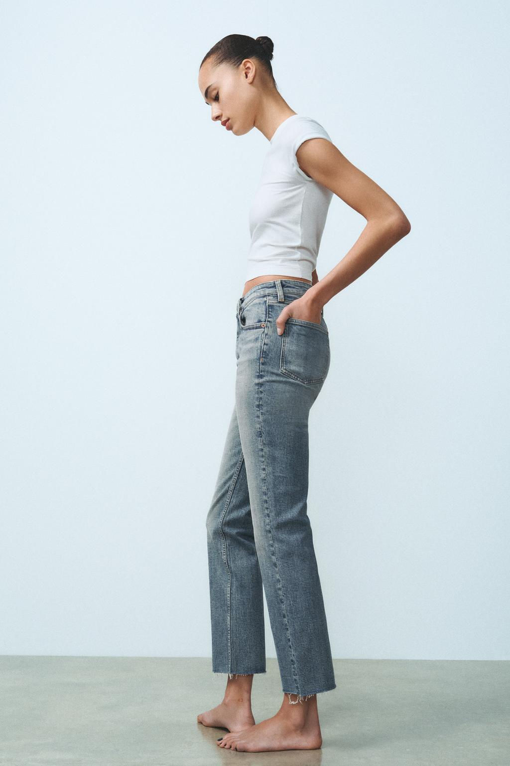 TRF CROPPED FLARE HIGH-WAIST JEANS - Zara фото 24