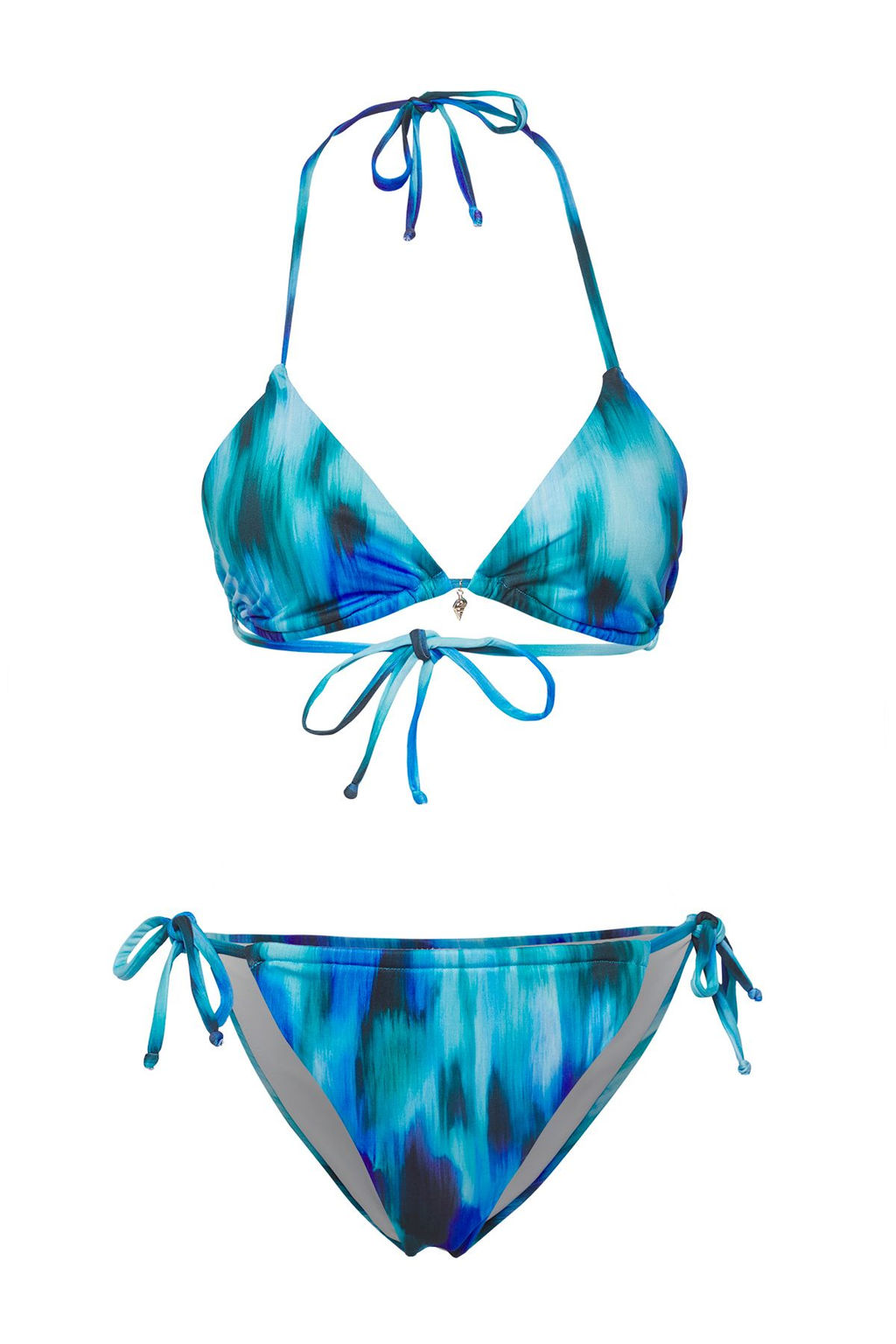 TRENDYOLMILLA Soyut Desenli Ucgen Aksesuarl? Regular Bikini Tak?m? TBESS25BT00001 фото 9