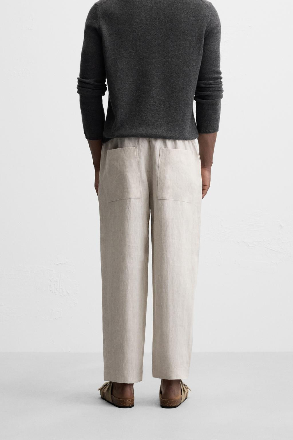 100% LINEN TROUSERS - Zara фото 6