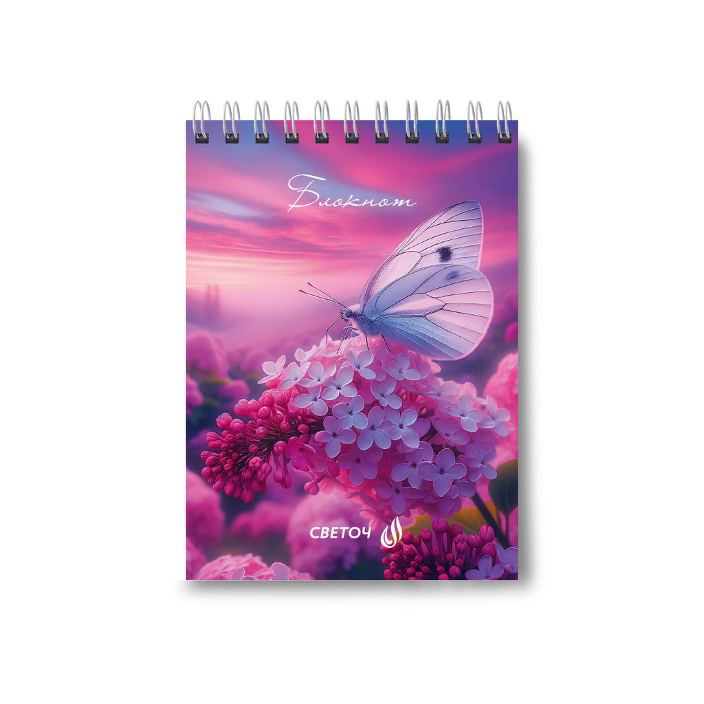 Б121 Светоч Блокнот на гребне A6 40 л. 6 шт. клетка Розовая жизнь 01225  фото 4