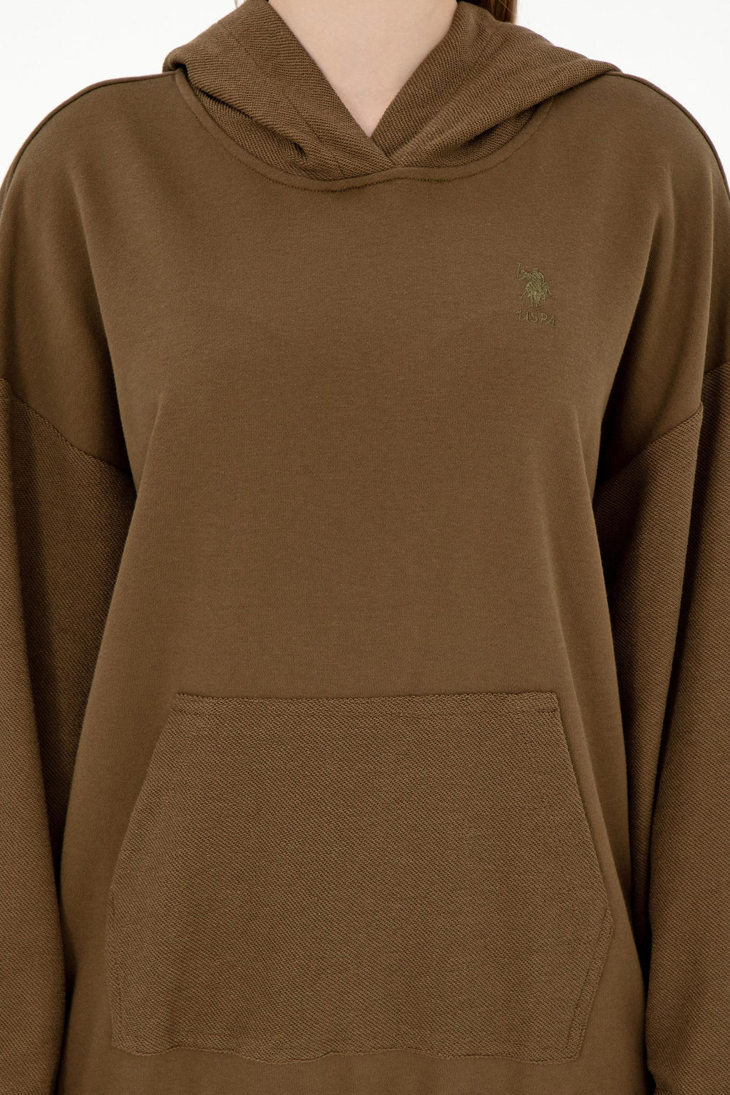 Женский свитшот цвета хаки Неожиданная скидка в корзине - U.s. polo assn фото 6