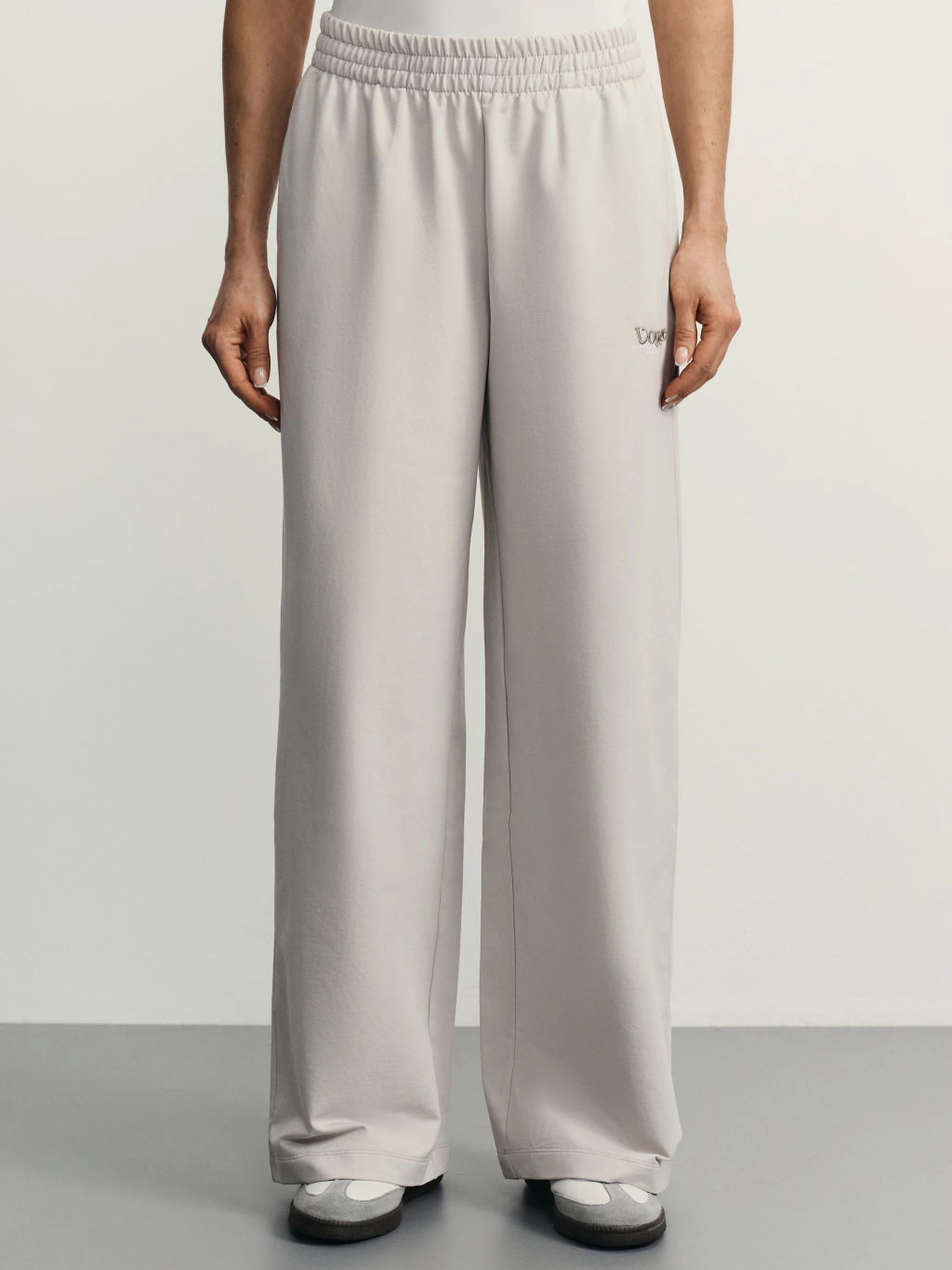 Базовые широкие трикотажные брюки / Zarina  фото 2