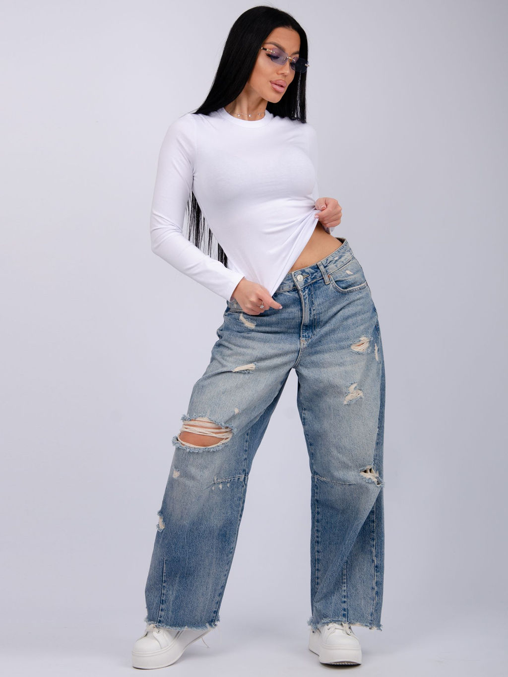 Лонгслив Кортни , кулирка с лайкрой - Малина фото 22