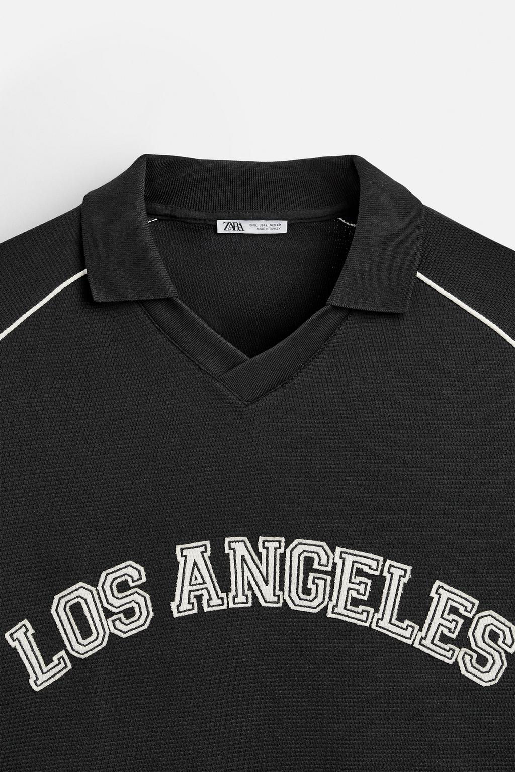 CONTRAST TEXT POLO SWEATSHIRT - Zara фото 8