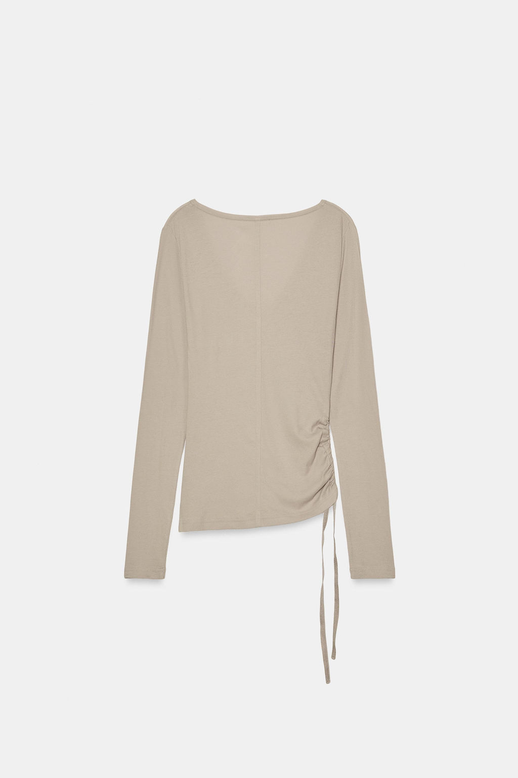 CAMISETA ESCOTE PICO LAZADAS / Marr?n / Topo - Zara фото 7