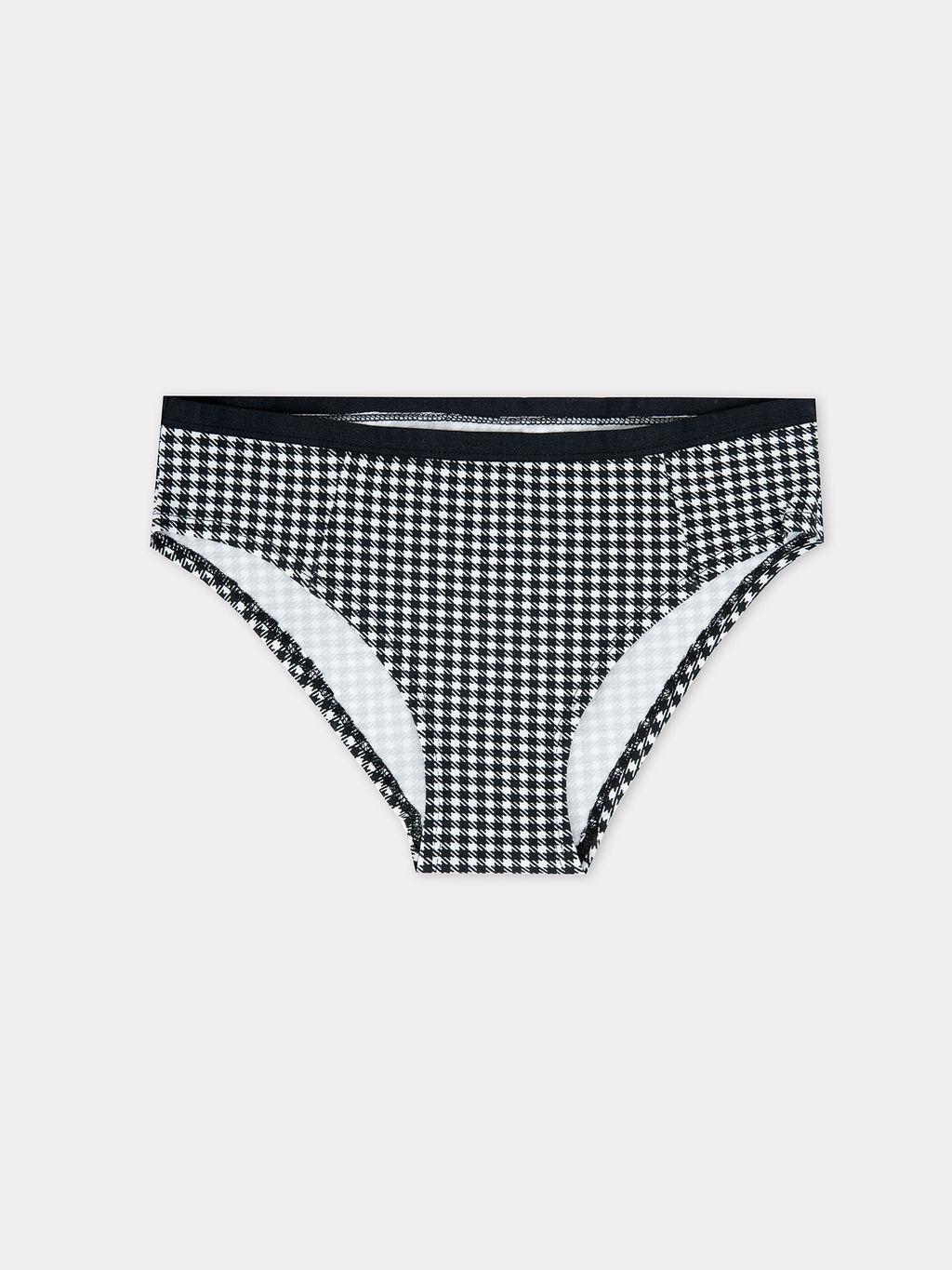 Цена за 2 штуки! Трусы женские слипы белые в черную клеточку черная клеточка на белом 412246H