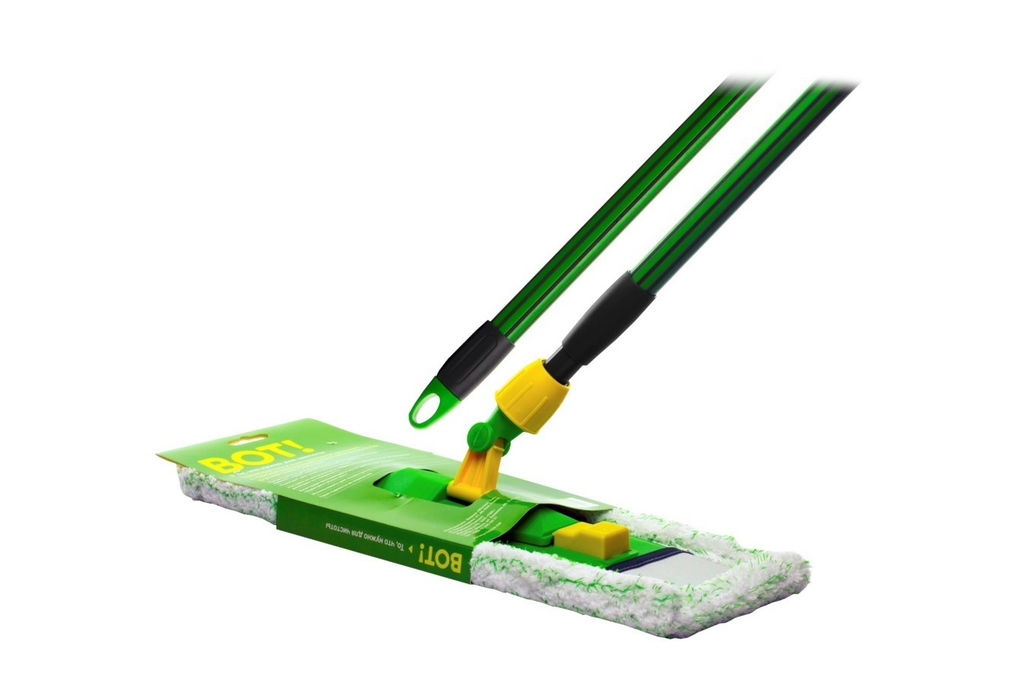 Швабра с телескопической рукояткой прорезин. 130 см, арт. ЕКВ024 - Полимербыт фото 2