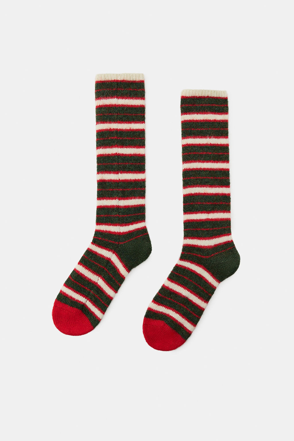 TALL STRIPED JACQUARD SOCKS - Zara фото 5