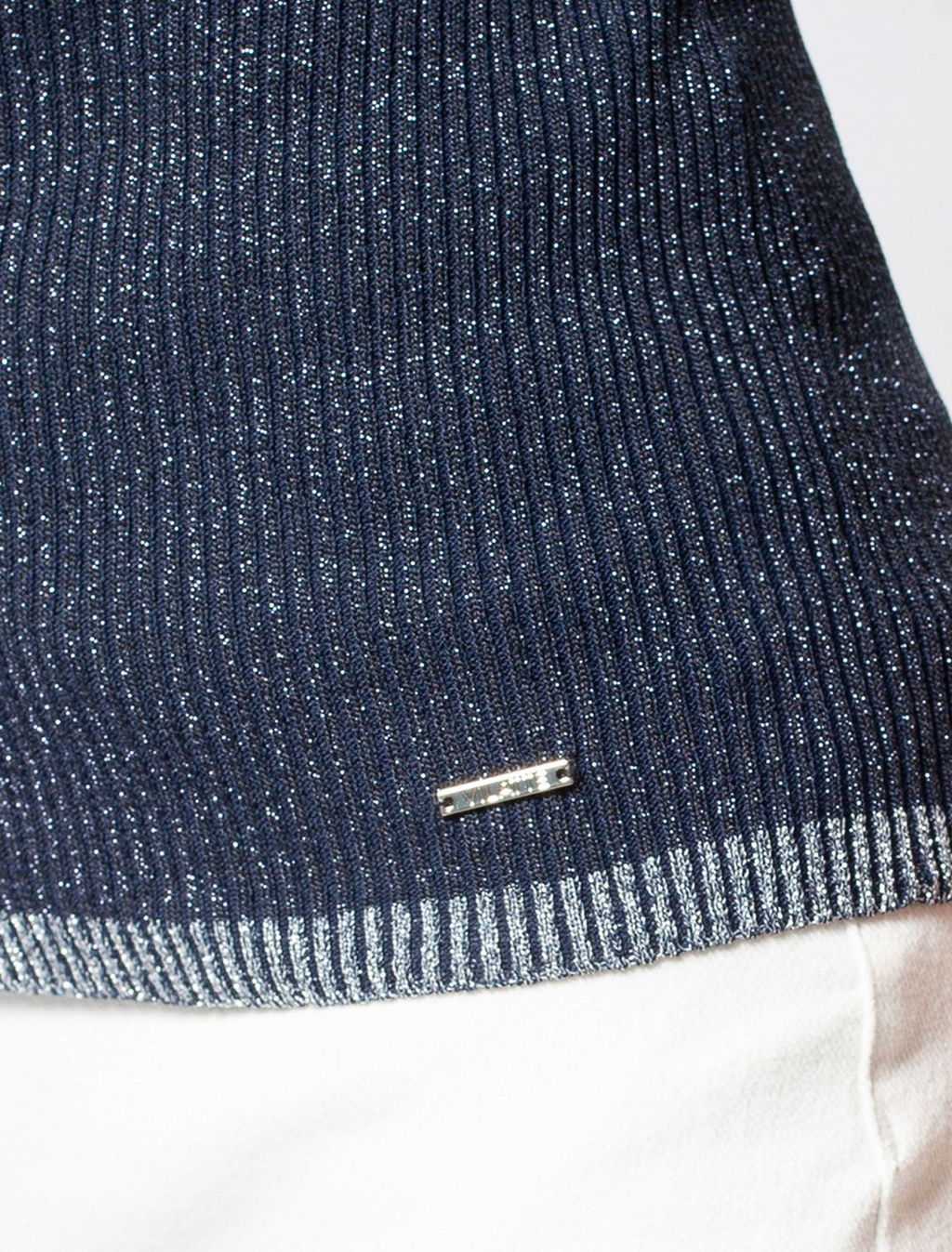 VILATTE / Джемпер фактурной вязки из вискозы с мягким люрексом фото 6