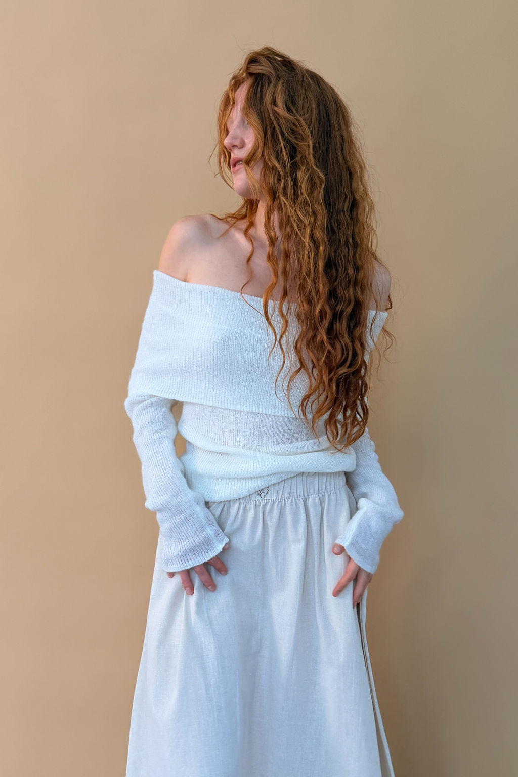 Блуза женская ИЗГИБ127/02/Молочный - M&G all natural фото 7