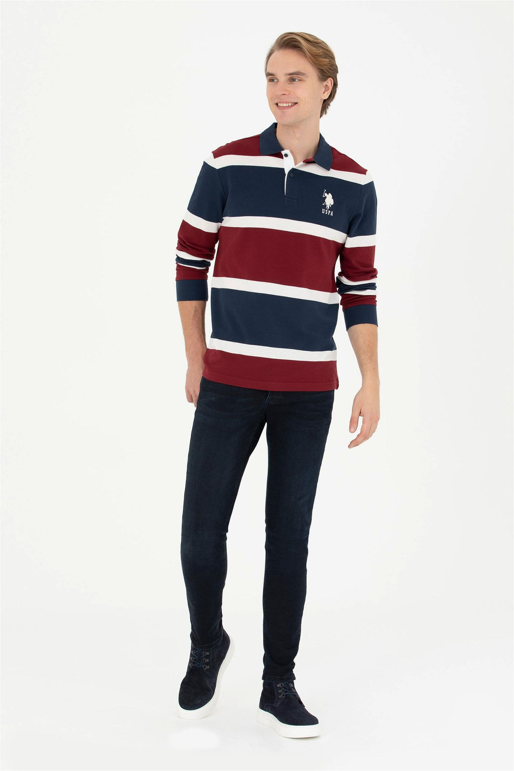Мужской бордово-красный свитшот Неожиданная скидка в корзине - U.s. polo assn фото 4