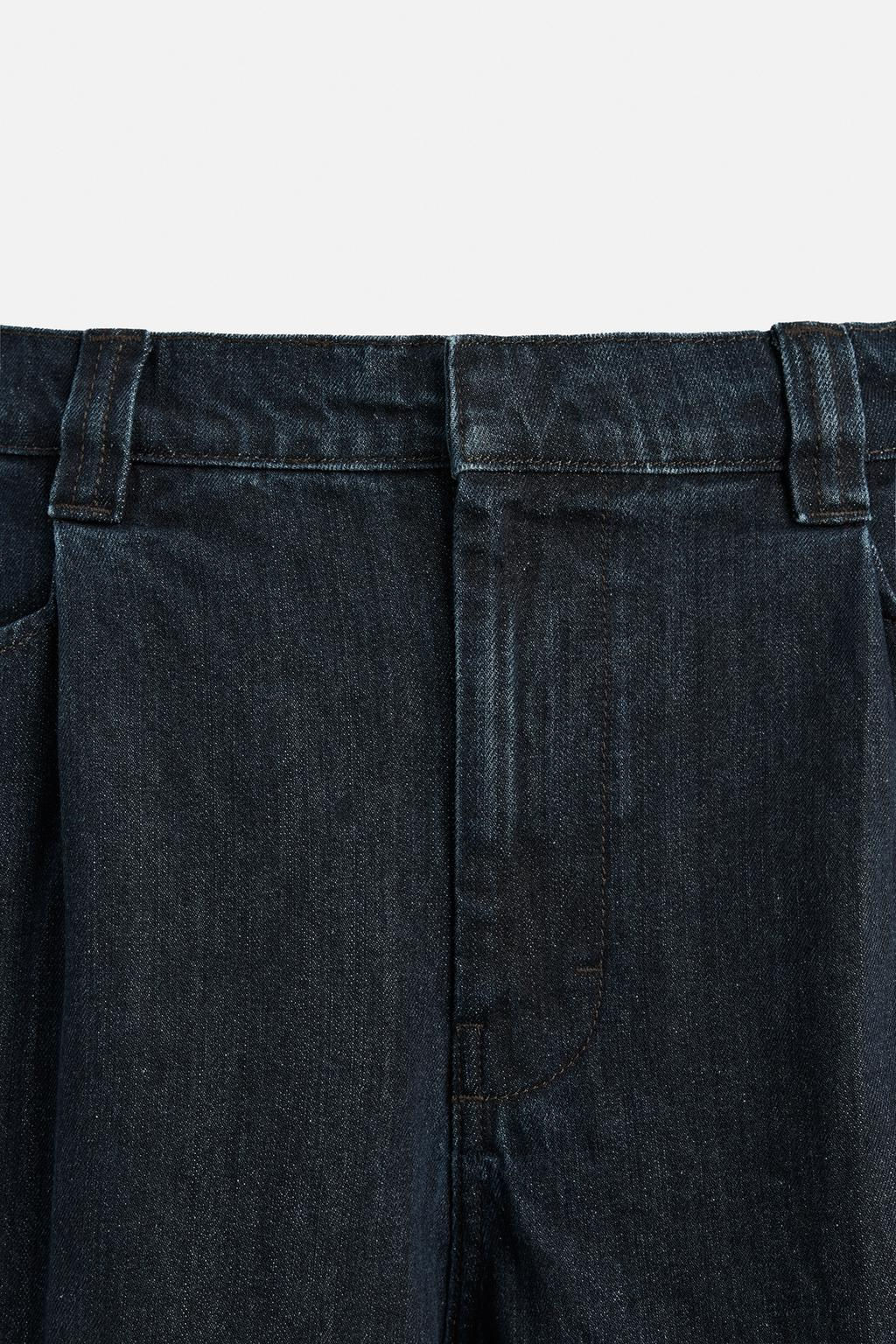 PLEATED WIDE-LEG JEANS - Zara фото 10