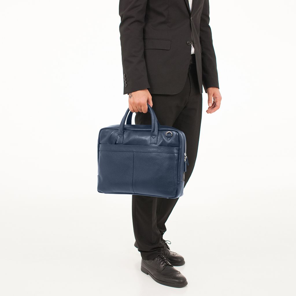 Кожаная деловая сумка для ноутбука Carter Black - Lakestone фото 24