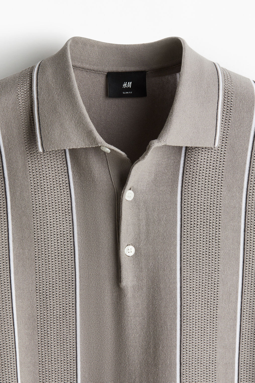 Polo en punto pointelle Regular Fit - H&m фото 3