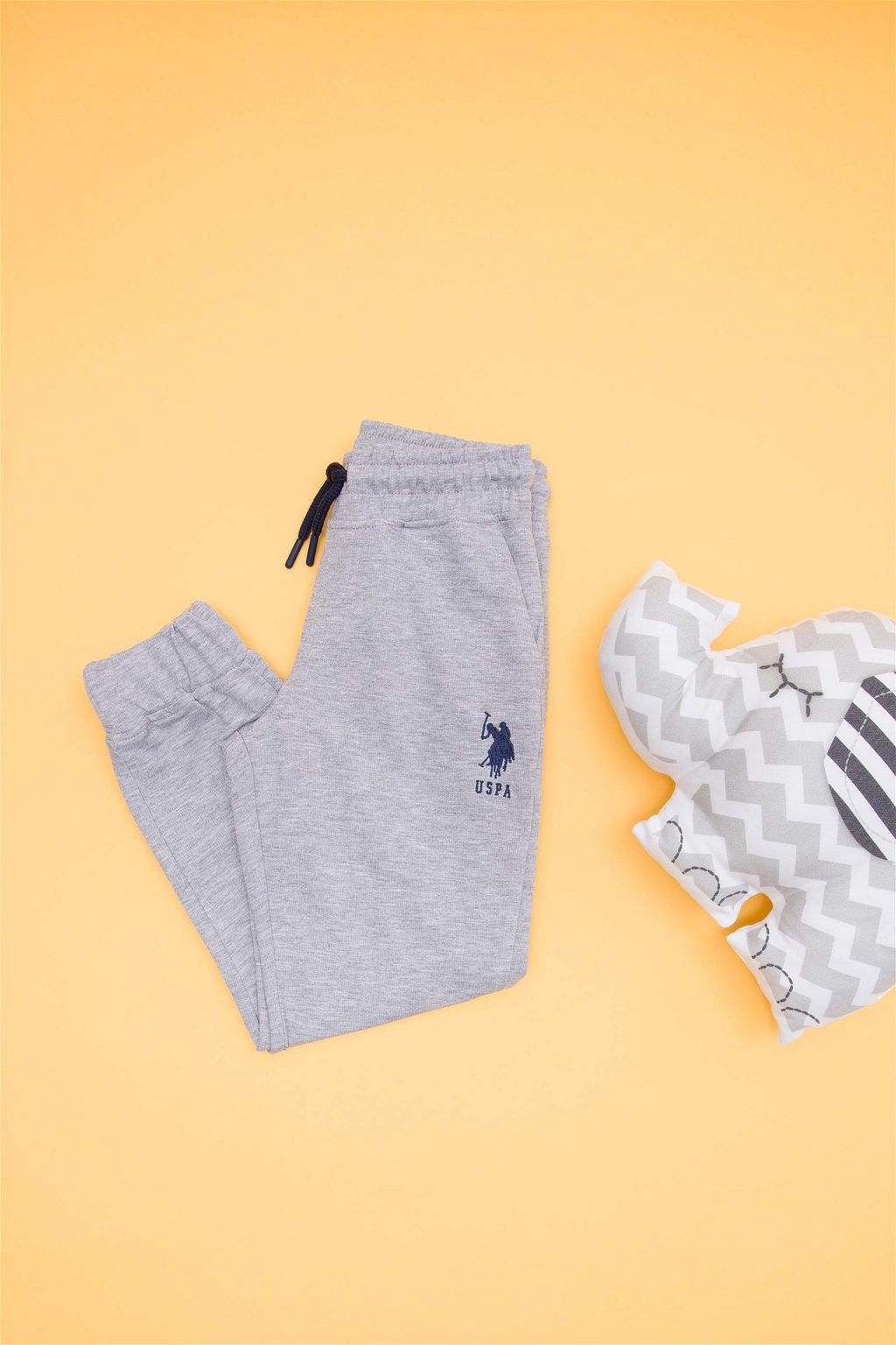 Серые меланжевые спортивные штаны для мальчика - U.s. polo assn фото 6