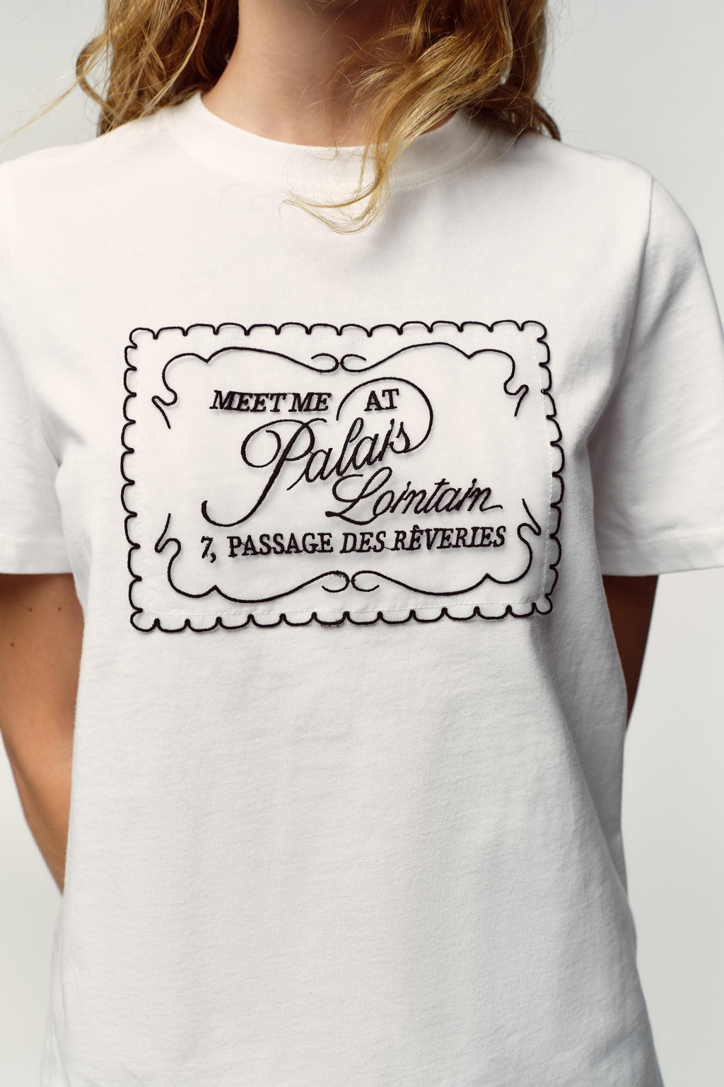 T-SHIRT WITH ORGANZA SLOGAN - Zara фото 3