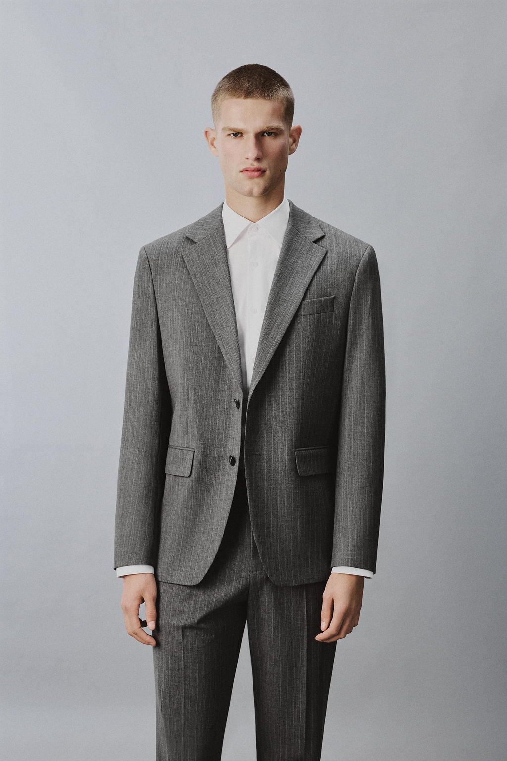BLAZER TRAJE RAYA DIPLOM?TICA CON LANA / Gris - Zara фото 2
