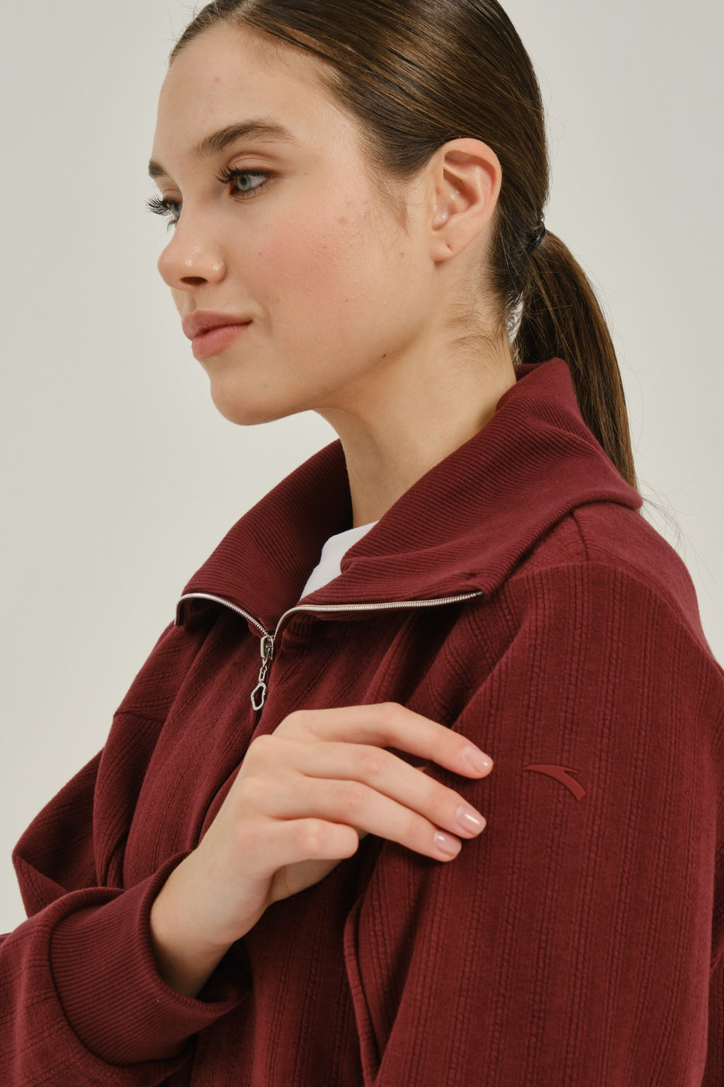 Олимпийка Бордовый COMMUTE Knit Track Top - Anta фото 5