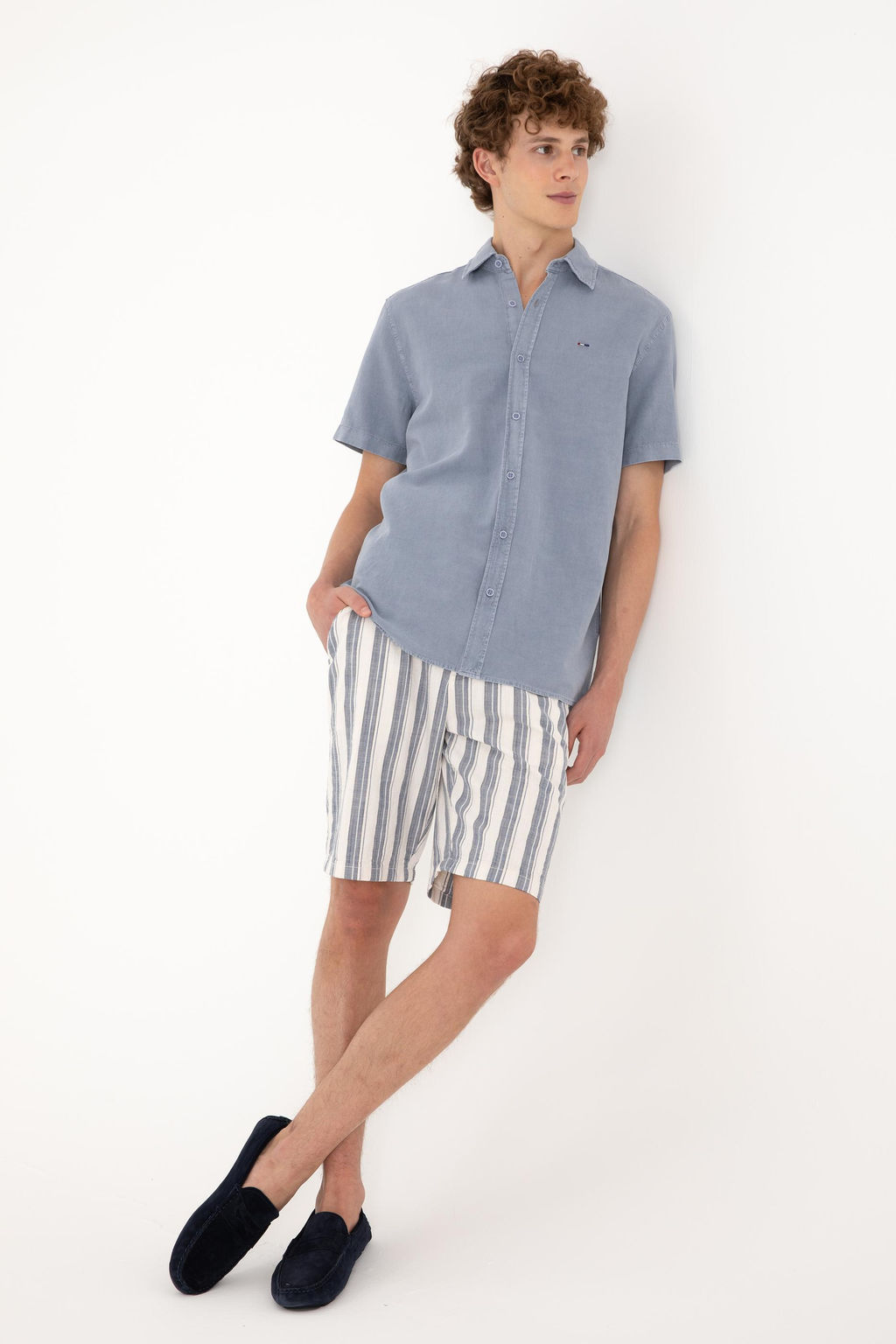 Erkek A__k Lacivert Dokuma _ort Sepette S_rpriz _ndirim - U.s. polo assn фото 3