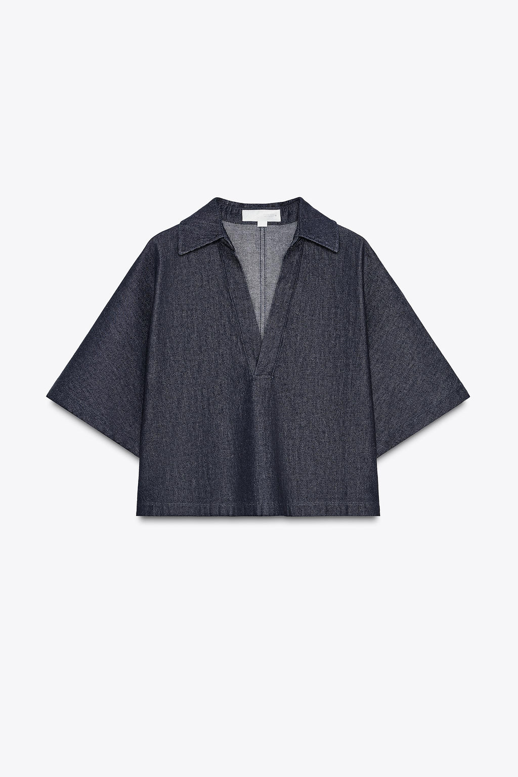 TRF DENIM SHIRT WITH POLO COLLAR - Zara фото 14